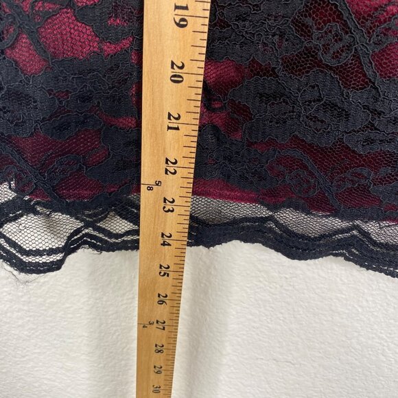 NY Collection Whimigoth Y2K Fairy Corp Goth Lace Overlay Skirt Black Pink  Sz 12 - Picture 9 of 10